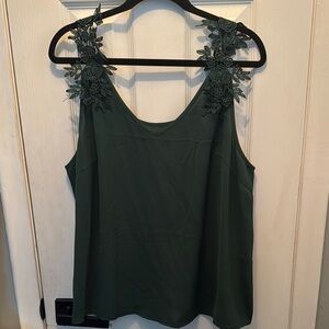 Elegant Green Sleeveless Top